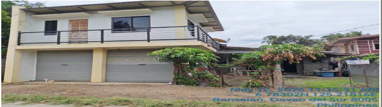 Foreclosed Residential House & Lot For Sale in Bansalan, Davao Del Sur (408 sqm Lot Area) - Primary Display View Frame Location in Bansalan, Davao Del Sur