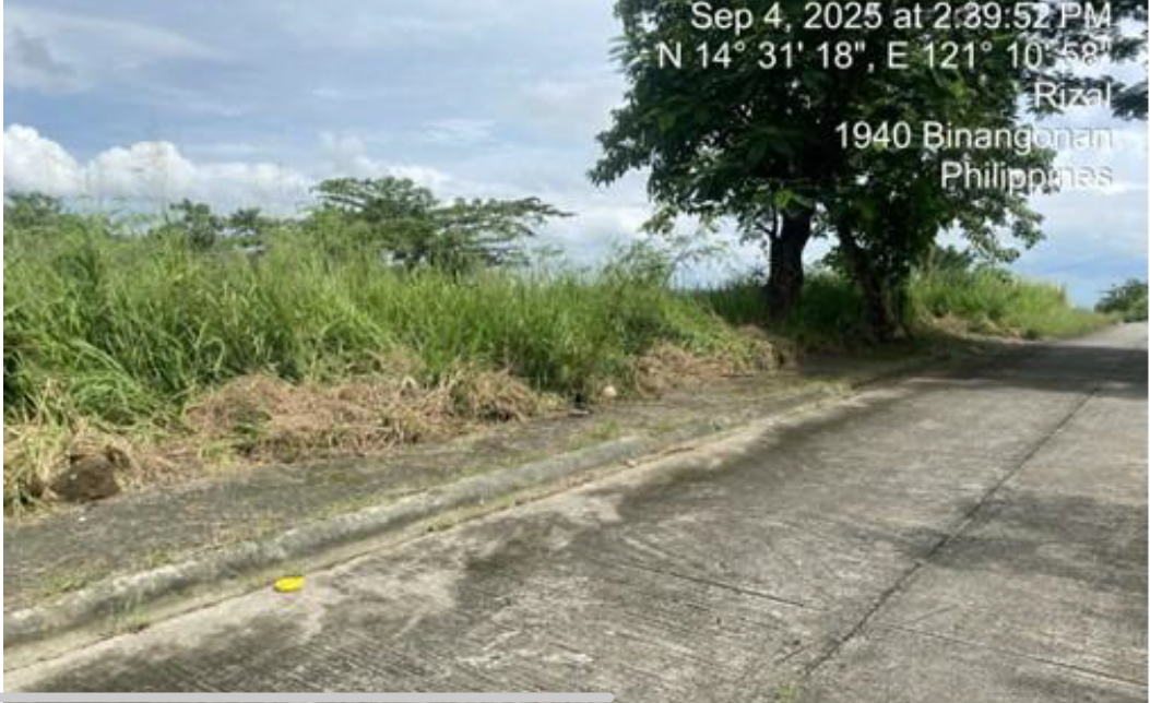 Foreclosed Residential Lot Only For Sale in Binangonan, Rizal - Primary Display View Frame Location in Binangonan, Rizal